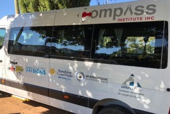 Helping the Compass Institute purchase a new bus by sponsoring a seat on the bus to transport young people with intellectual and physical disabilities.